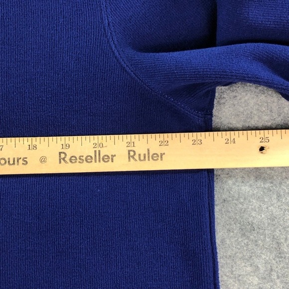 Polo Ralph Lauren Mens L Blue Cotton Quarter Zip Pullover Sweater - Picture 7 of 10